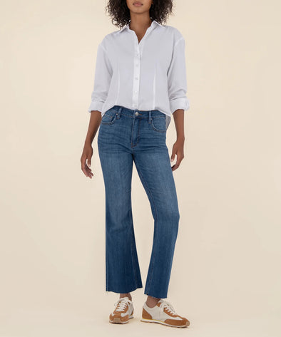 Kut Royal Kelsey High Rise Fab AB Ankle Flare-Nest Leg