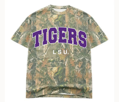 Livy Lu Camouflage LSU Tigers Filled Gault Tee