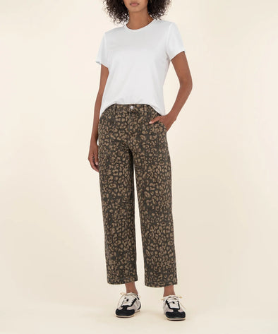 Kut Wood Ashton High Rise Barrel Leg Jeans