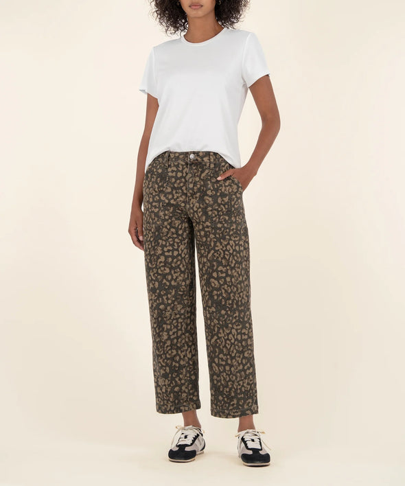 Kut Wood Ashton High Rise Barrel Leg Jeans