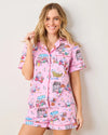 Print Fresh Parisian Poodles Pajama Top