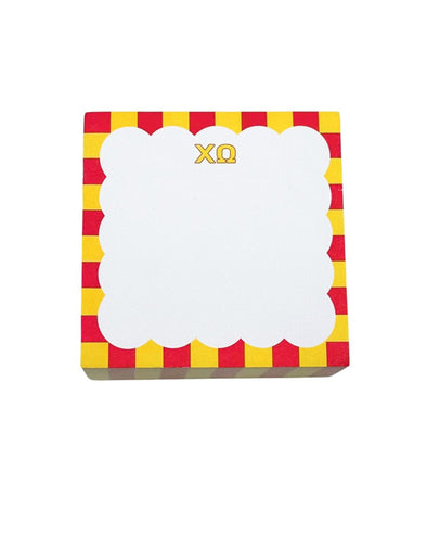 Duo Threads Chi Omega Scallop Note Cube