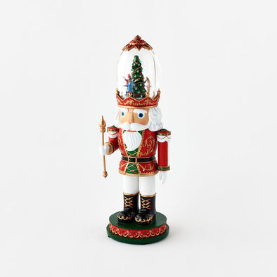 180 Degree Nutcracker with Lighted Revolving Dome Scene
