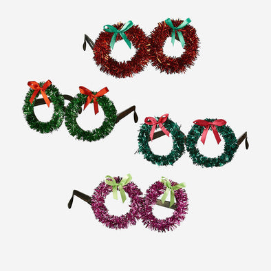 180 Degree Christmas Wreath Glasses