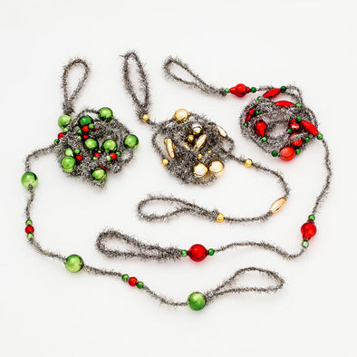 180 Degree Tinsel Glass Bead Garland