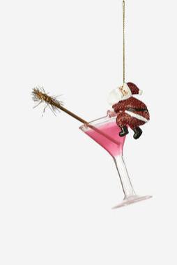 180 Degrees "Cheers" Santa Ornament