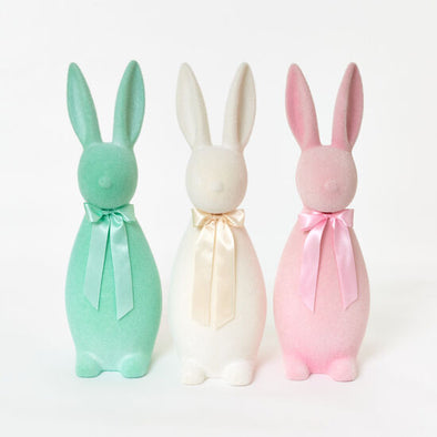 180 degree Flocked Pastel Button Nose Bunny 27''