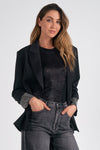 Elan Blazer With Rhinestone Cuffs