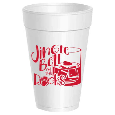 Jingle Bell on the Rocks Whiskey Glass