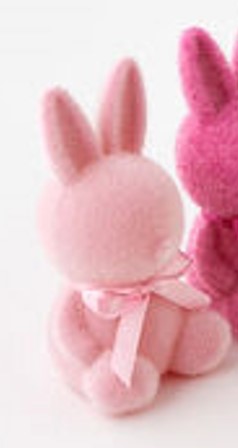 180 degree Flocked Sitting Bunny