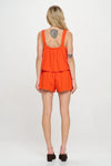 Meet Me In Santorini Sunset Glow Scalloped Detailed Top