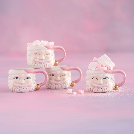 Glitterville Papa Noel Pink Mug