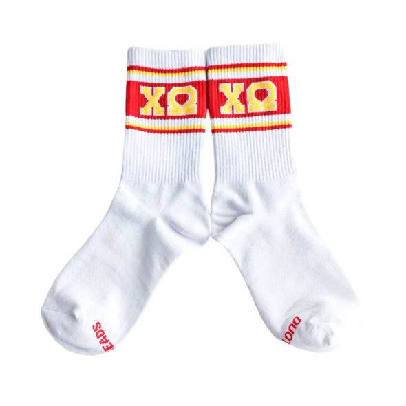 Duo Threads Chi Omega Sorority Socks