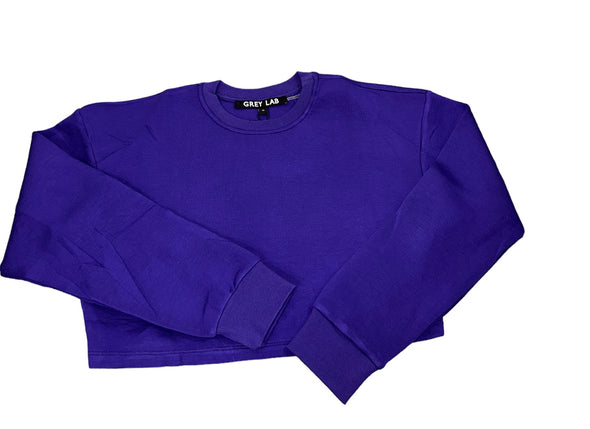 Grey Lab Loungewear Violet Cropped Sweatshirt