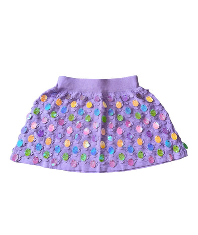 QOS Lavender Egg Pailette Skirt