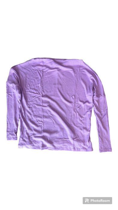 Elan 1 Shoulder Lavender Top