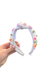 Valentines Conversation Heart Headband-White