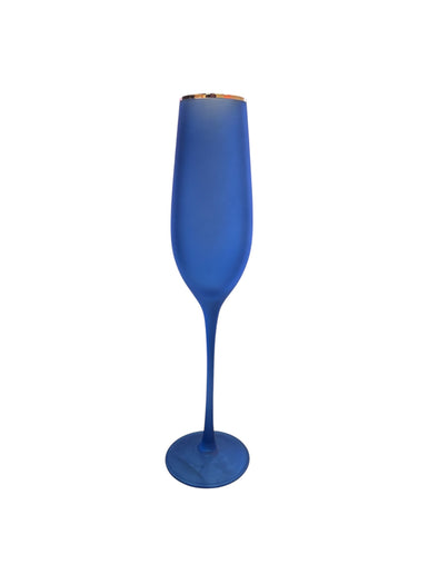 Glitterville Frosted Flute Glasses