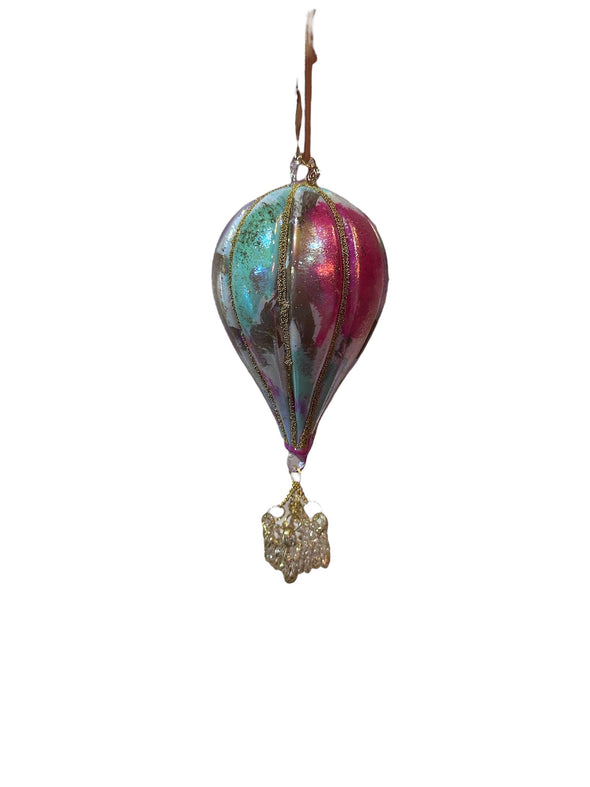 Glitterville Hot Air Balloon Ornament