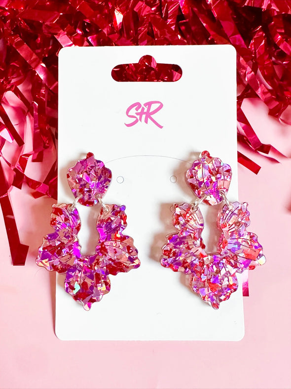 Sandy + Rizzo Pink Confetti Priscilla Earrings