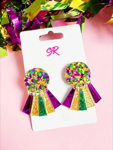 Sandy + Rizzo Mardi Gras Small Jaya Earrings