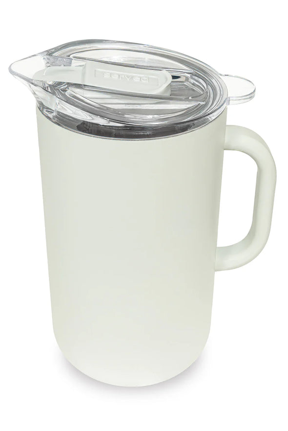 Served Vacuum-Insulated Stainless Steel Pitcher- Bone