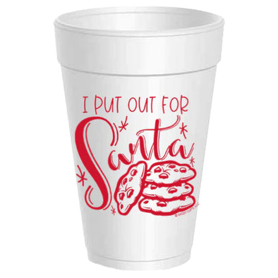 I Put Out For Santa Styrofoam Cups