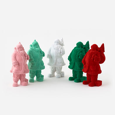 180 Degree Small Flocked Santa