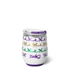 Swig Mardi Gras Bows Stemless 12oz Wine Cup