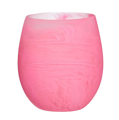 Resin Stemless Wine Glass - Pink