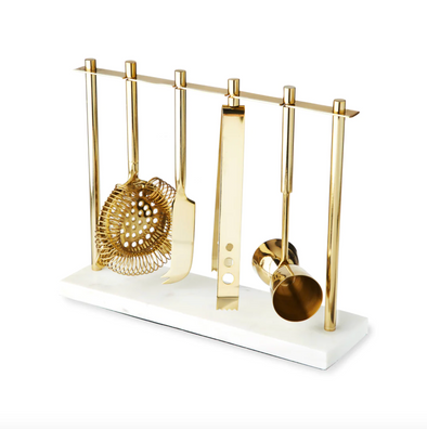 Twine Gold and Marble Bar Tool Set