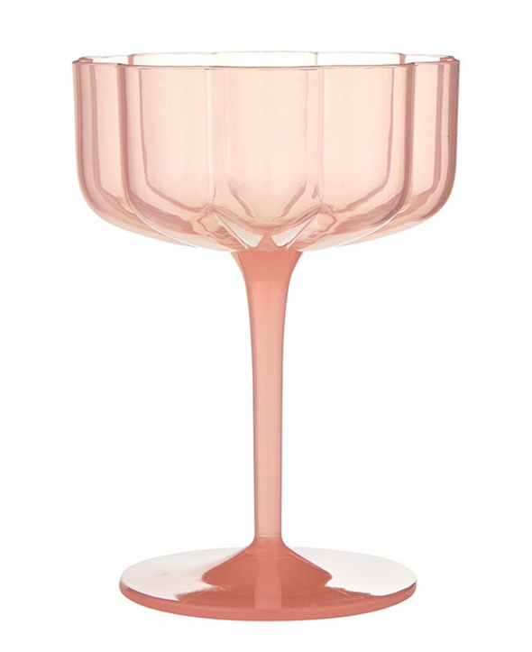 Acryllic Coup Glass - Pink