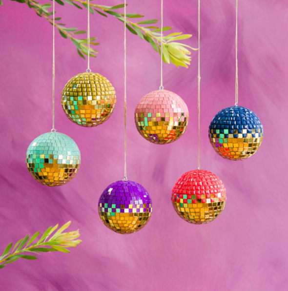 Glitterville Disco Ball Ornament 4"