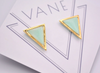 Vane Triangle Studs - Vibrant Mint