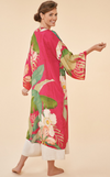Powder Tropical Dark Rose Kimono Gown