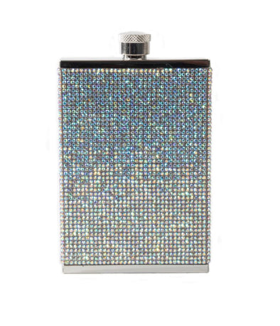 Silver Crystal 3 oz Flask