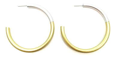 Accessory Jane Med Silver/Gold Hoops