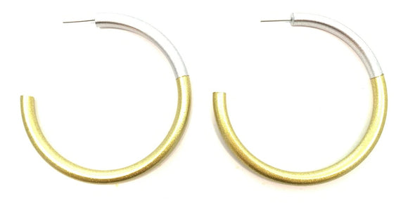 Accessory Jane Med Silver/Gold Hoops