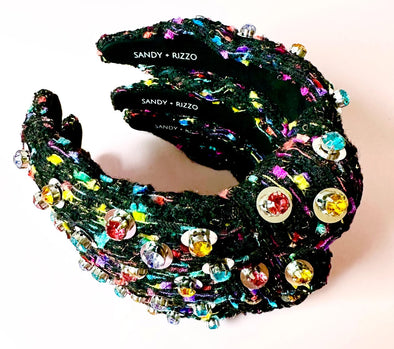 Sandy + Rizzo Black Confetti Headband