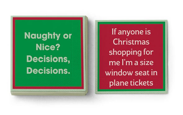 Drinks On Me Xmas Window Seat Napkins