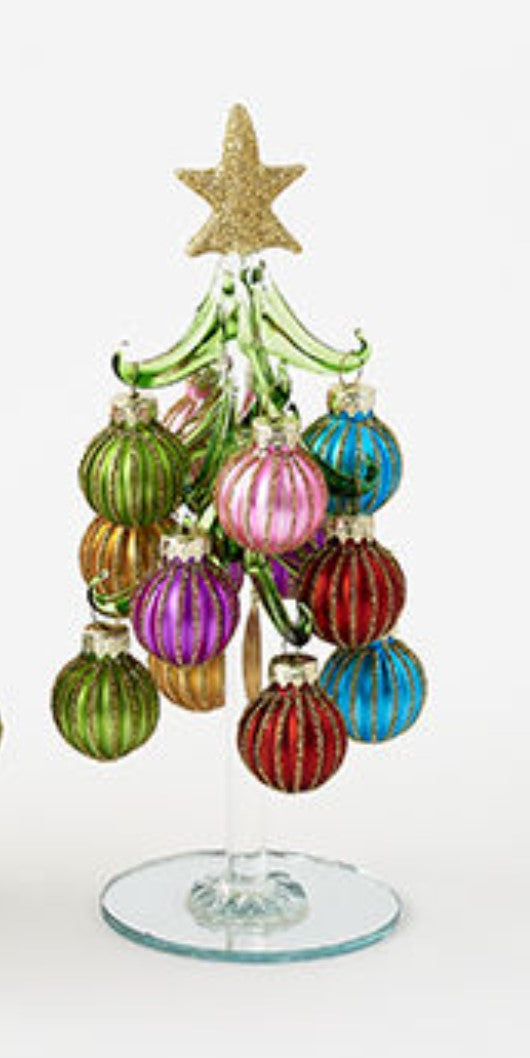 180 Degree Handmade Glass Tree with Balls