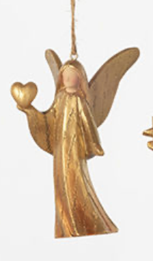 180 Degree Gold Angel Ornament