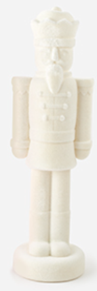 180 Degree Flocked Nutcracker Figure