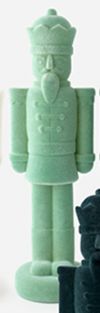180 Degree Flocked Nutcracker Figure