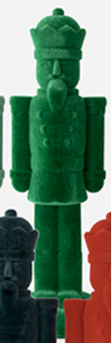 180 Degree Flocked Nutcracker Figure