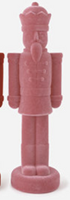 180 Degree Flocked Nutcracker Figure
