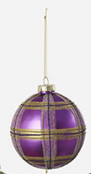 180 Degree Plaid Ball Ornament
