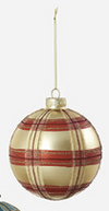 180 Degree Plaid Ball Ornament