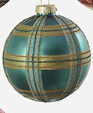 180 Degree Plaid Ball Ornament