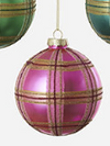 180 Degree Plaid Ball Ornament